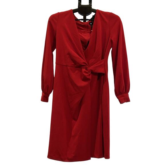 NWT DKNY Red Wrap Dress Women's size 6 - Picture 1 of 5